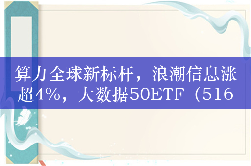 算力全球新标杆，浪潮信息涨超4%，大数据50ETF（516000）逆势走强