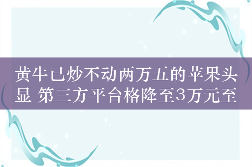 黄牛已炒不动两万五的苹果头显 第三方平台格降至3万元至5万元不等