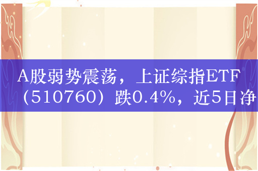 A股弱势震荡，上证综指ETF（510760）跌0.4%，近5日净流入额超1.4亿元