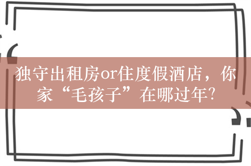 独守出租房or住度假酒店，你家“毛孩子”在哪过年？