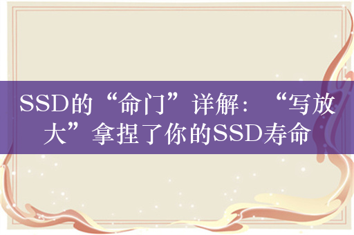 SSD的“命门”详解：“写放大”拿捏了你的SSD寿命