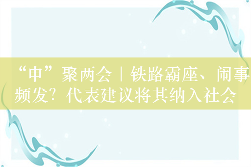 “申”聚两会｜铁路霸座、闹事频发？代表建议将其纳入社会诚信体系