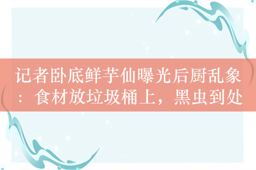 记者卧底鲜芋仙曝光后厨乱象：食材放垃圾桶上，黑虫到处乱飞