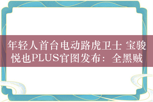 年轻人首台电动路虎卫士 宝骏悦也PLUS官图发布：全黑贼帅！