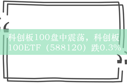 科创板100盘中震荡，科创板100ETF（588120）跌0.3%，成交额超1.9亿元