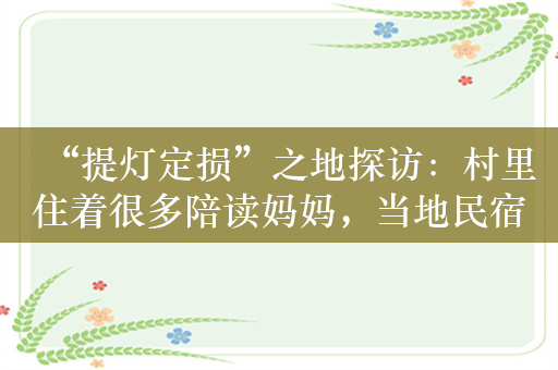 “提灯定损”之地探访：村里住着很多陪读妈妈，当地民宿遭大量退订