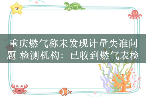 重庆燃气称未发现计量失准问题 检测机构：已收到燃气表检测，但还未出结果