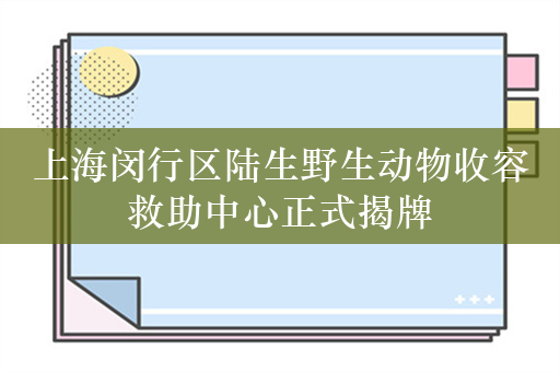 上海闵行区陆生野生动物收容救助中心正式揭牌