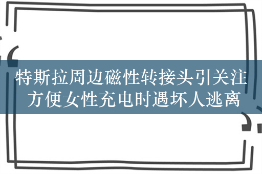 特斯拉周边磁性转接头引关注 方便女性充电时遇坏人逃离