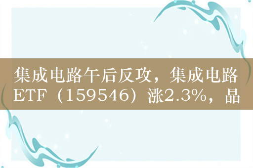 集成电路午后反攻，集成电路ETF（159546）涨2.3%，晶晨股份涨12%