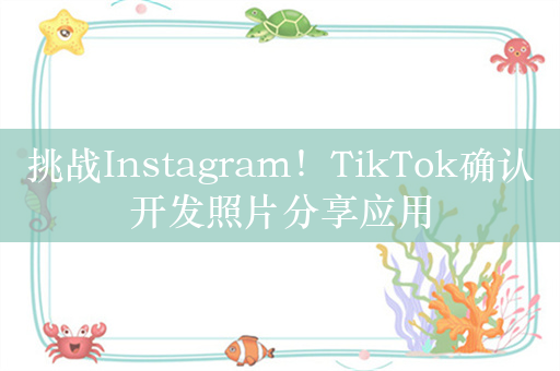 挑战Instagram！TikTok确认开发照片分享应用