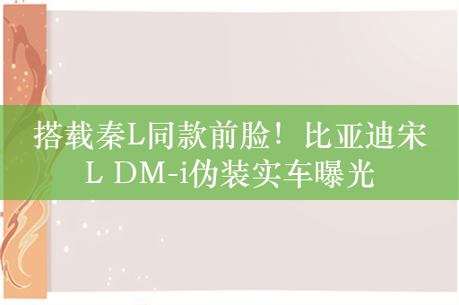 搭载秦L同款前脸！比亚迪宋L DM-i伪装实车曝光