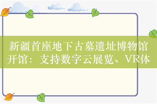 新疆首座地下古墓遗址博物馆开馆：支持数字云展览、VR体验