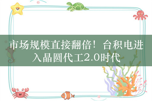 市场规模直接翻倍！台积电进入晶圆代工2.0时代