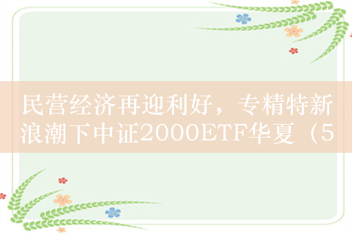 民营经济再迎利好，专精特新浪潮下中证2000ETF华夏（562660）持续获益