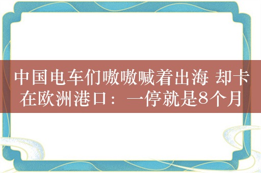 中国电车们嗷嗷喊着出海 却卡在欧洲港口：一停就是8个月