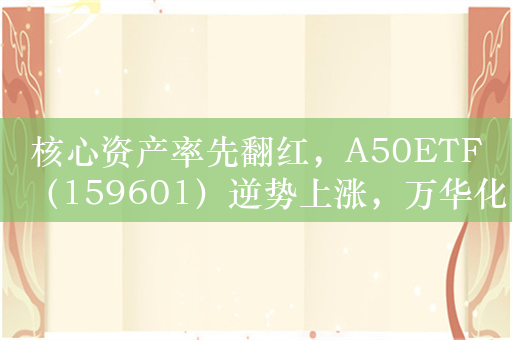 核心资产率先翻红，A50ETF（159601）逆势上涨，万华化学、山西汾酒等领涨