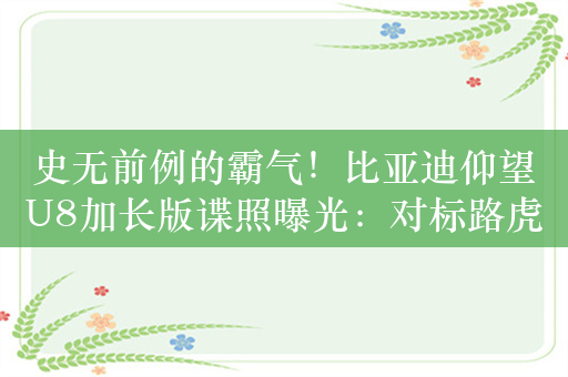 史无前例的霸气！比亚迪仰望U8加长版谍照曝光：对标路虎揽胜行政加长