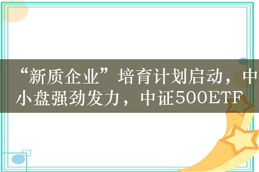 “新质企业”培育计划启动，中小盘强劲发力，中证500ETF（512500）、中证1000ETF（159845）交投持续活跃！