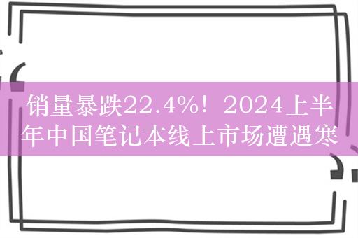 销量暴跌22.4%！2024上半年中国笔记本线上市场遭遇寒冬