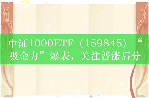 中证1000ETF（159845）“吸金力”爆表，关注普涨后分化阶段中小盘指数演绎