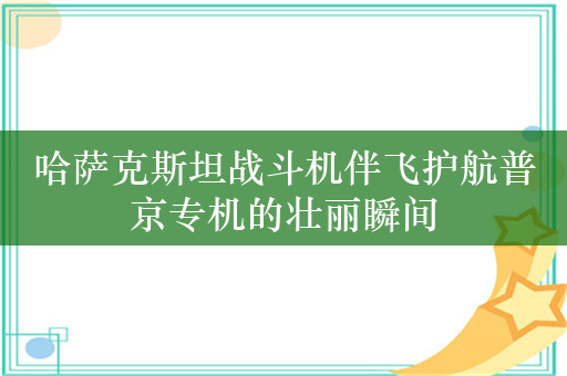 哈萨克斯坦战斗机伴飞护航普京专机的壮丽瞬间