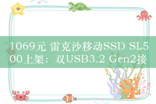 1069元 雷克沙移动SSD SL500上架：双USB3.2 Gen2接口