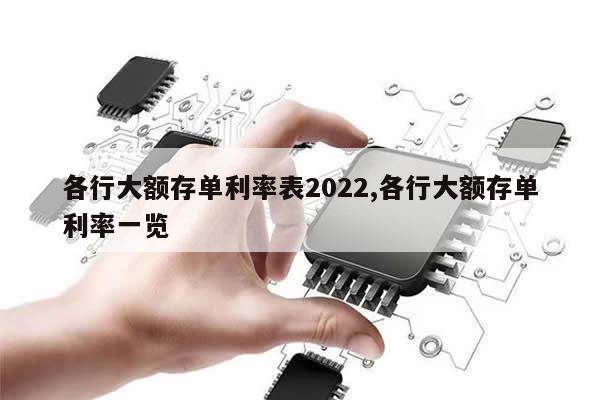 各行大额存单利率表2022,各行大额存单利率一览